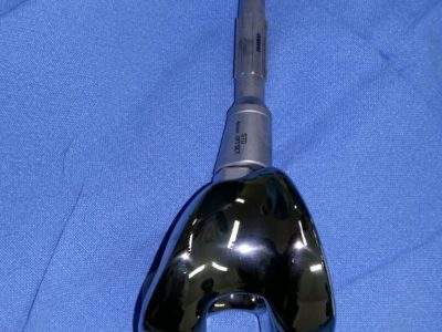 Femoral implant with stem used in complex Toial Knee Replacement