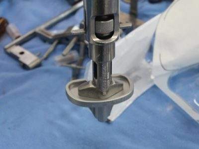 Tibial component used in primary total knee replacement