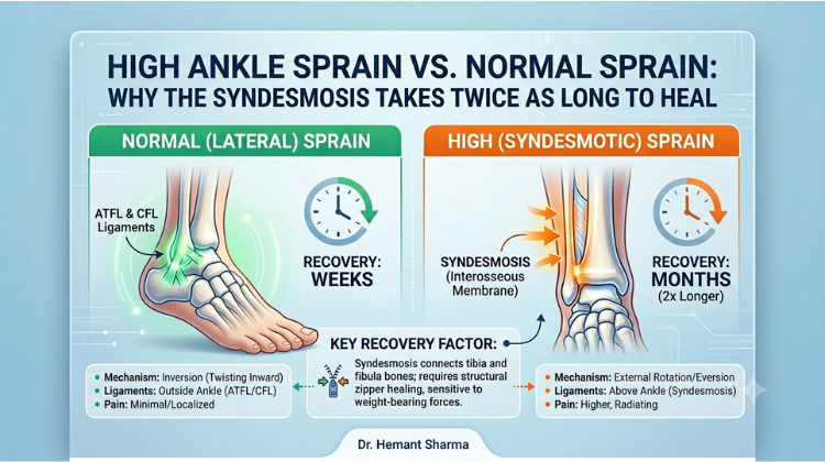 High Ankle Sprain vs. Normal Sprain