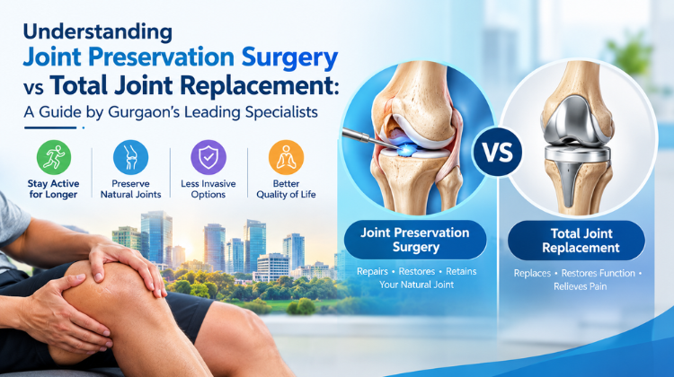 Understanding Joint Preservation Surgery vs Total Joint Replacement: A Guide by Gurgaon’s Leading Specialists